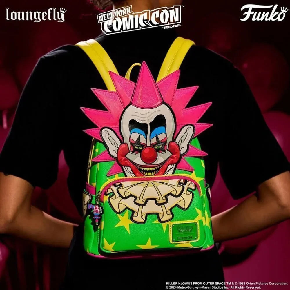 Loungefly Killer Klowns Spikey Mini Backpack NYCC Exclusive Glow in the Dark